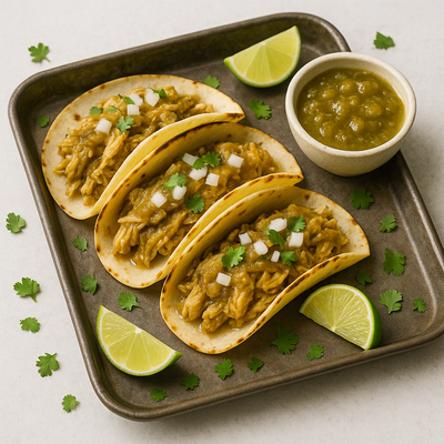 Chicken Chile Verde Tacos