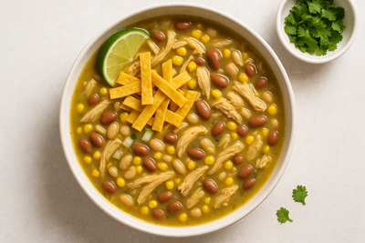Chile Verde Soup with Beans