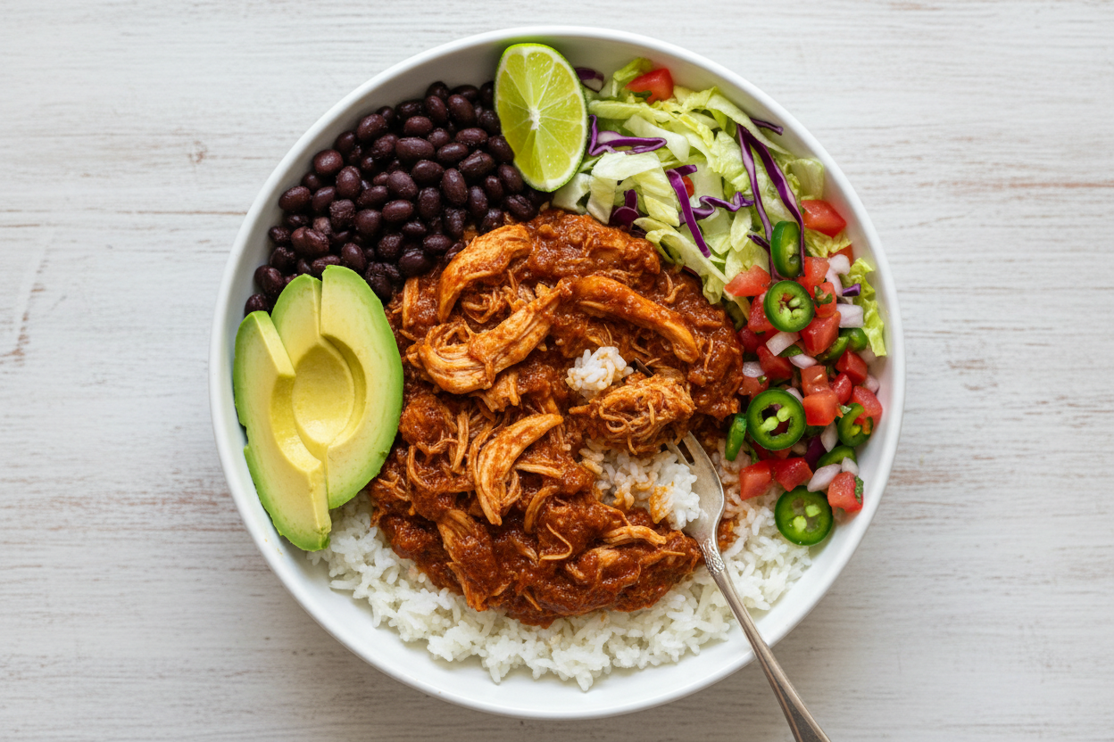 Chicken Birria Taco Bowls