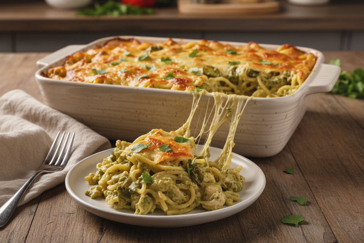 Creamy Chile Verde Pasta Bake