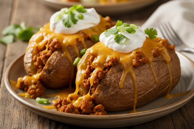 Taco Stuffed Baked Potatoes